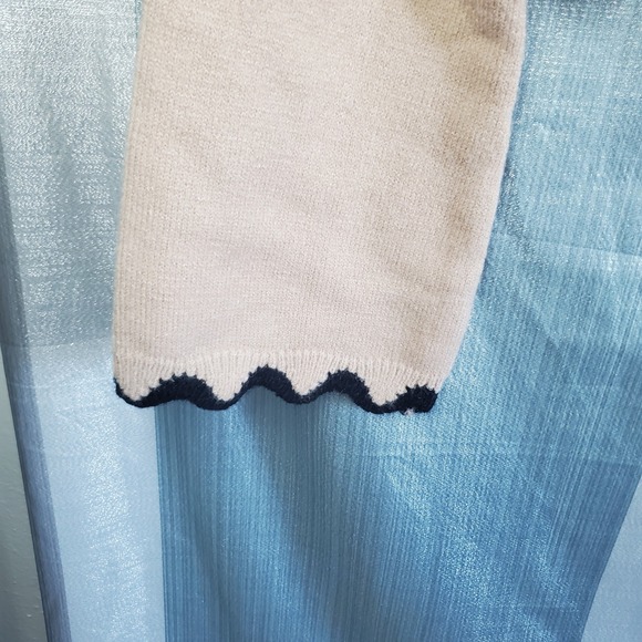 Beige Bow Cropped Bell Sleeve Cardigan Sweater XS coquette romantic dollcore - Picture 6 of 7